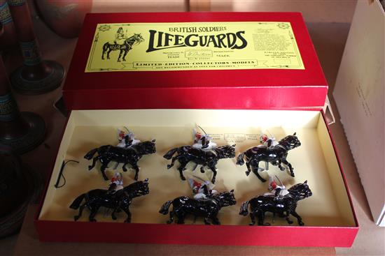 Britains limited edition collectors models, inc Royal Marines, Parachute Regt., Welsh Guards etc (7 sets, mint, boxed)